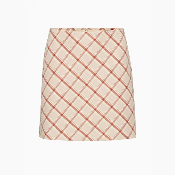 Aritzia Wilfred Classic Mini Skirt | Cream Multi Plaid | Size 14/XL - Picture 1 of 10